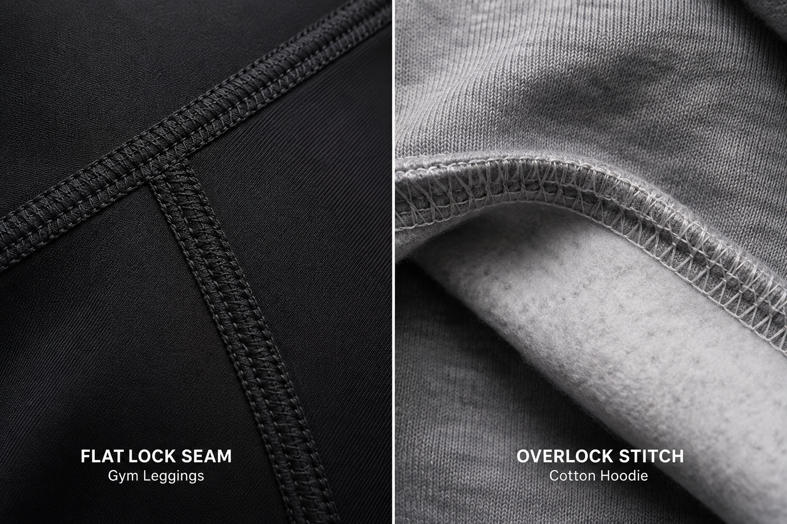 Home 20 flatlock vs overlock stitching activewear